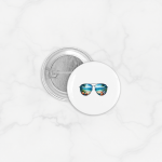 Pin Badges Buttons Summer & Beach Sunglasses Size 37mm